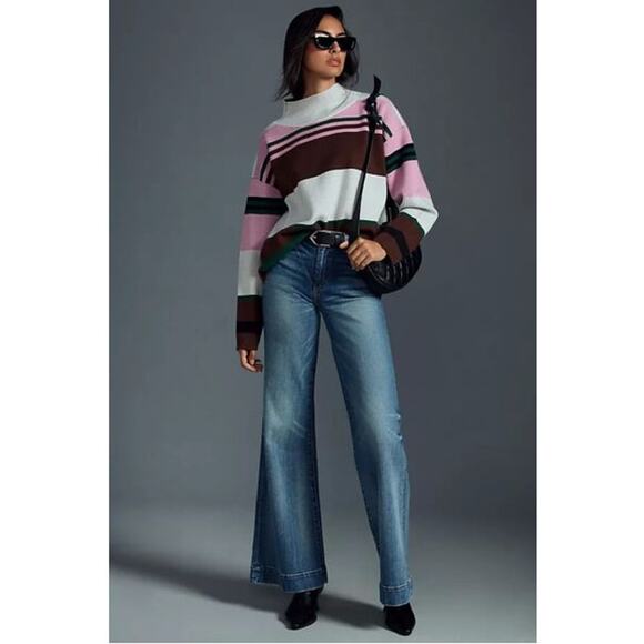 Anthropologie Maeve Carys Mockneck Sweater Multicolor Size M - Picture 4 of 9